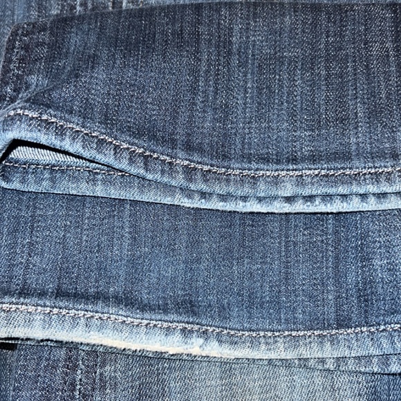 Hudson Womens Signature Bootcut Flap Jeans Dark Blue Distressed Stretch Sz 28x29 - Picture 15 of 15